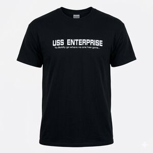 Gildan Black USS Enterprise Tee